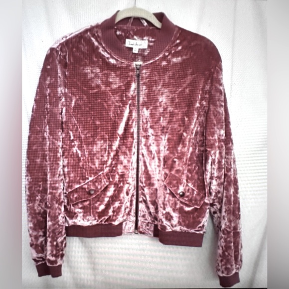 Cloud Chaser Jackets & Coats 45 Pink Velvet Bomber Jacket Poshmark